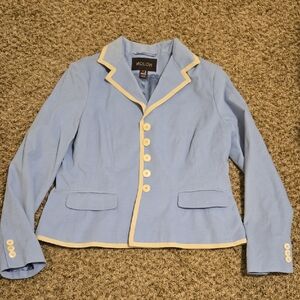 Moloh Light Blue Blazer with Cream Accents